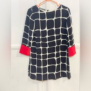 Carlisle Collection Geometric Black and White Tunic Dress Size 6
